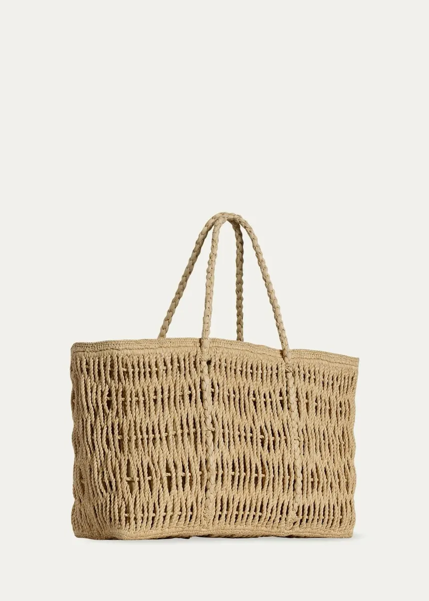 The Row Georgica Tote Bag in Woven Raffia | Thumbnail 2 The Row Georgica Tote Bag in Woven Raffia | Thumbnail 2