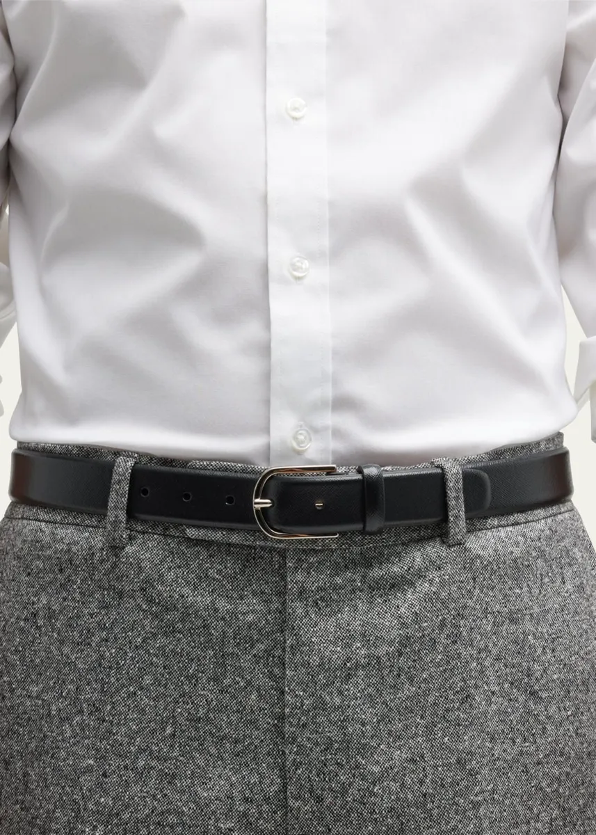 Simonnot Godard Men's Saffiano Leather Belt, 30mm | Thumbnail 2