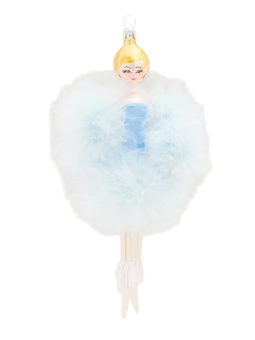 De Carlini Feather Lady Figure Ornament