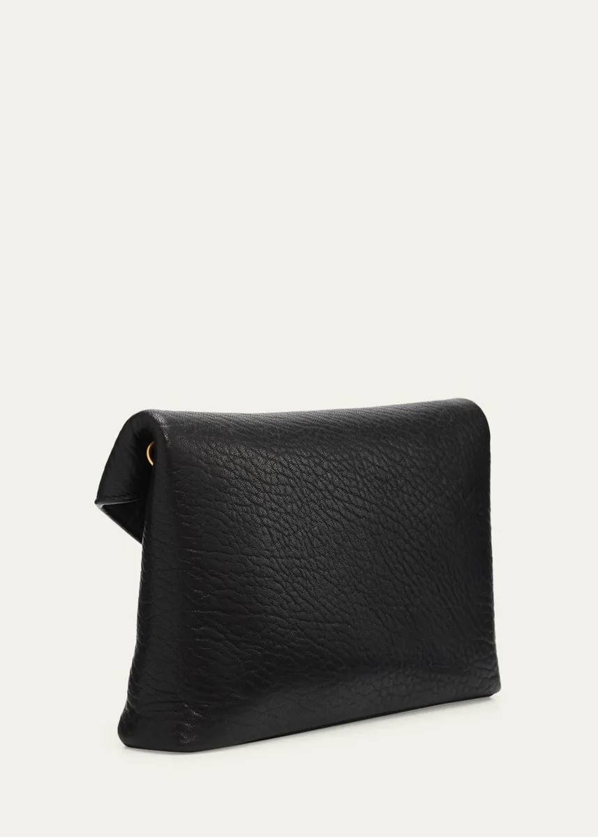 Saint Laurent Small YSL Grain Leather Pouch Bag | Thumbnail 3 Saint Laurent Small YSL Grain Leather Pouch Bag | Thumbnail 3