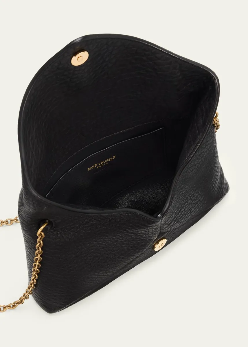 Saint Laurent Small YSL Grain Leather Pouch Bag | Thumbnail 4 Saint Laurent Small YSL Grain Leather Pouch Bag | Thumbnail 4