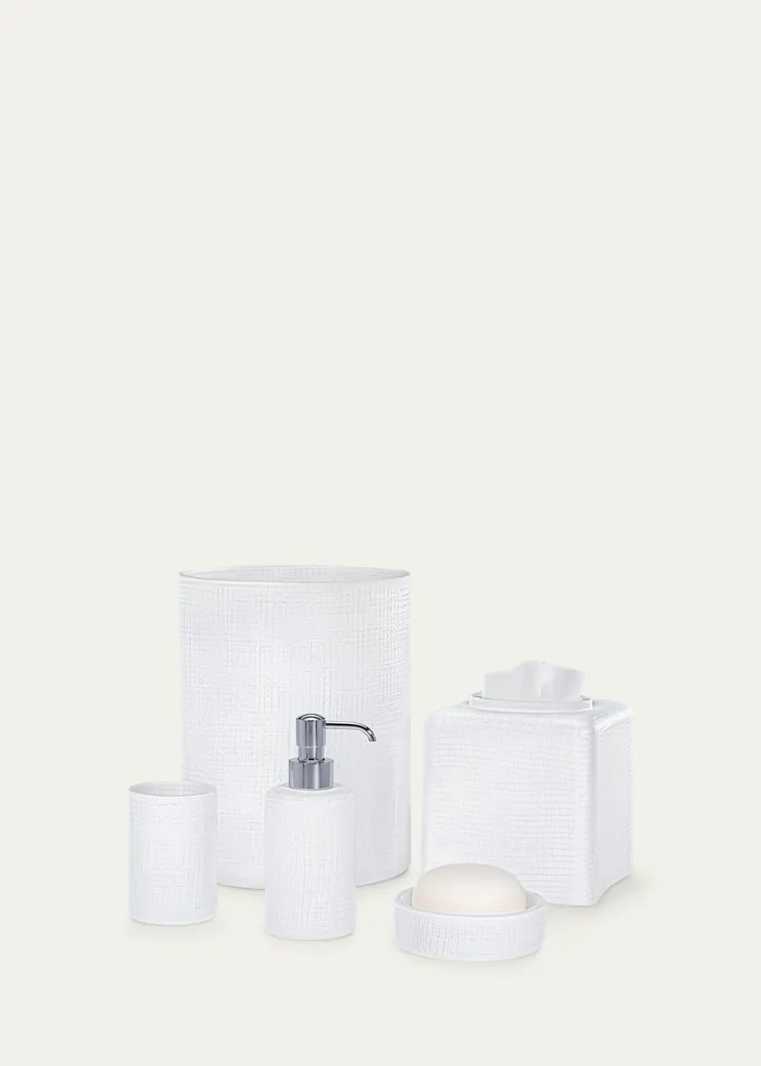 Labrazel Cambric Glass Soap Dispenser, White Enamel | Thumbnail 2 Labrazel Cambric Glass Soap Dispenser, White Enamel | Thumbnail 2