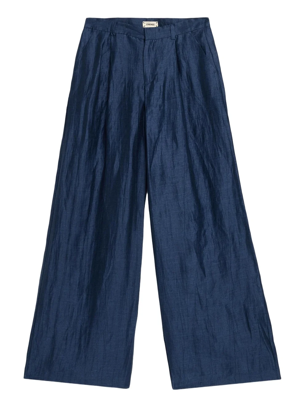 Allanah Crinkled Linen Wide-Leg Pants Allanah Crinkled Linen Wide-Leg Pants