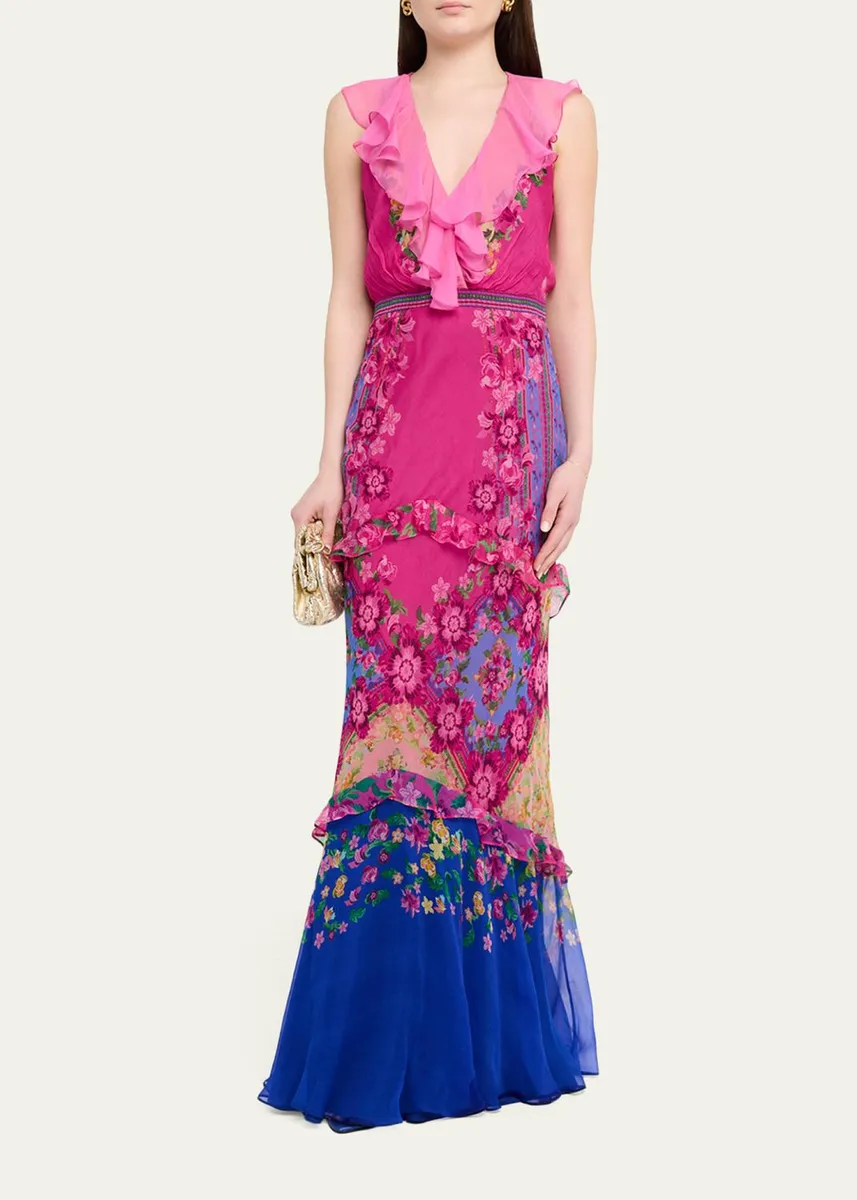Saloni Rita Tiered Ruffle Cocktail Dress | Thumbnail 6 Saloni Rita Tiered Ruffle Cocktail Dress | Thumbnail 6