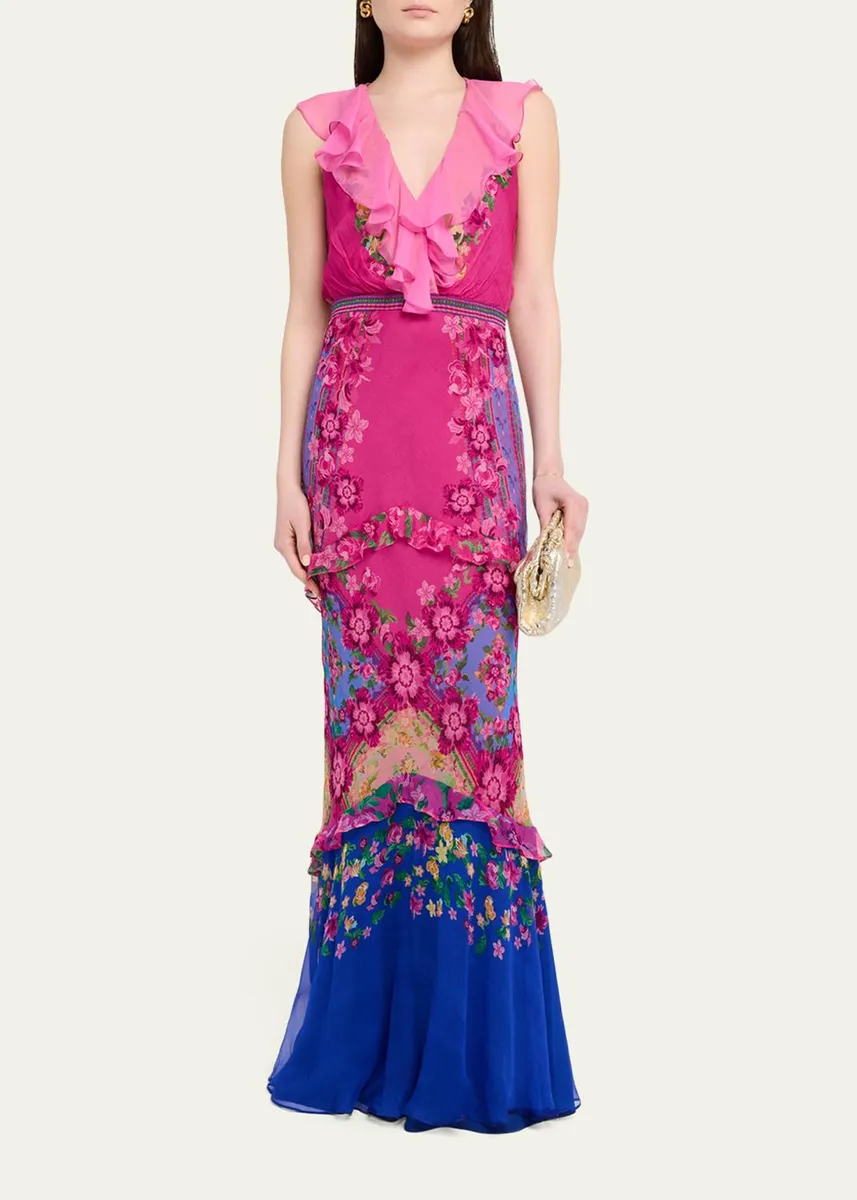Saloni Rita Tiered Ruffle Cocktail Dress | Thumbnail 8 Saloni Rita Tiered Ruffle Cocktail Dress | Thumbnail 8