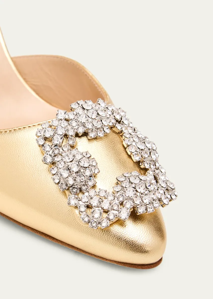 Manolo Blahnik 90mm BB Metallic Leather Pumps | Thumbnail 3