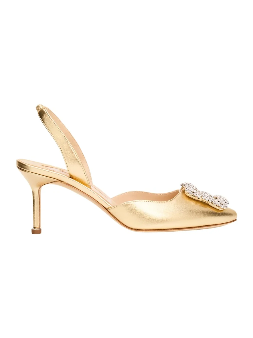 90mm BB Metallic Leather Pumps