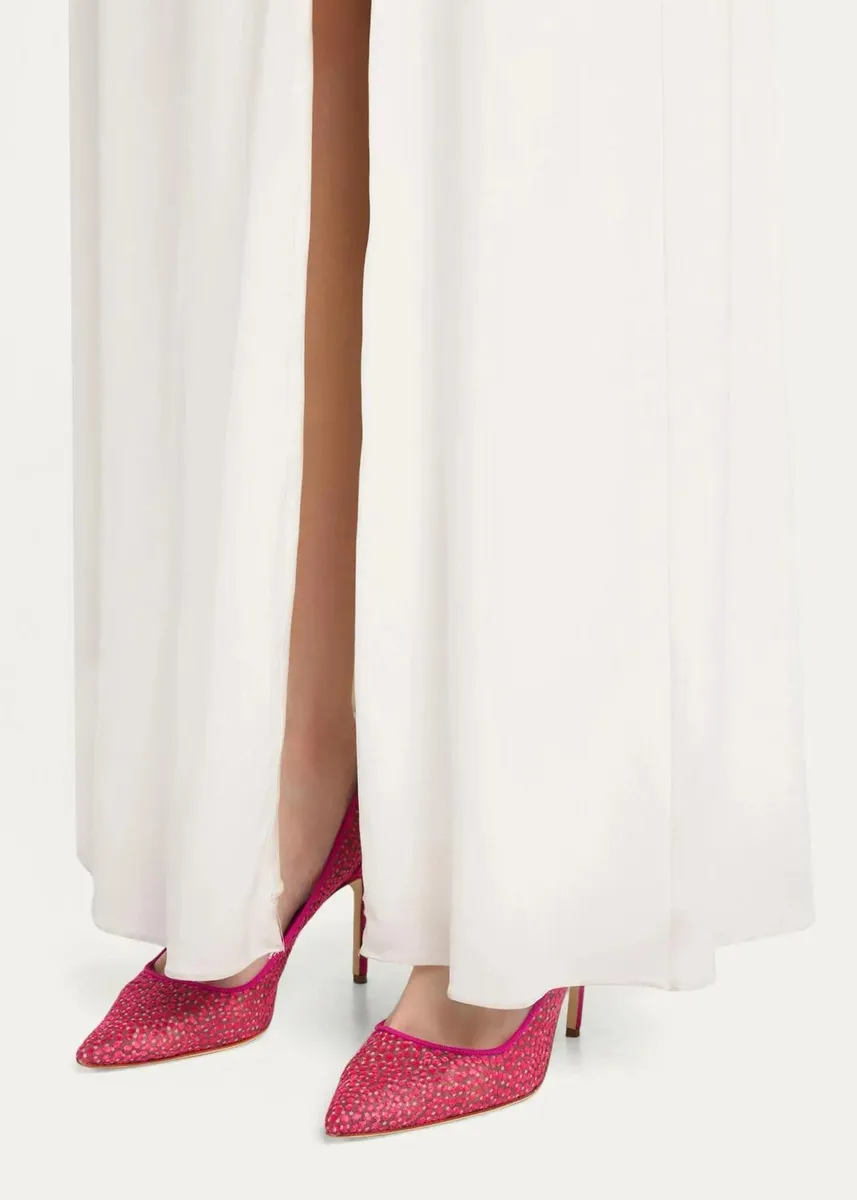 Manolo Blahnik 90mm BBLA Flocked Polka Dot Tulle Pumps | Thumbnail 2 Manolo Blahnik 90mm BBLA Flocked Polka Dot Tulle Pumps | Thumbnail 2