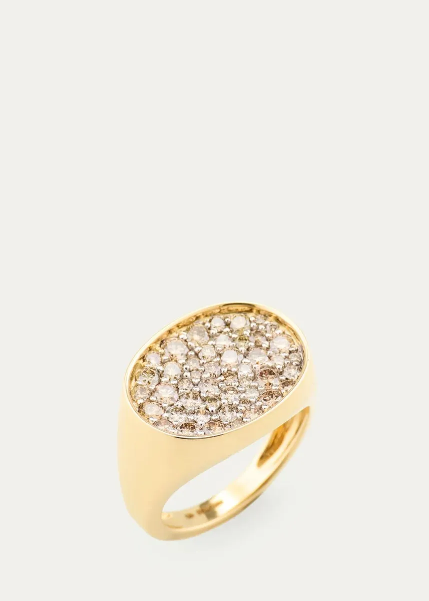 Jamie Wolf 18K Yellow Gold & 1.39 TCW Diamond Oval Signet Ring | Thumbnail 4