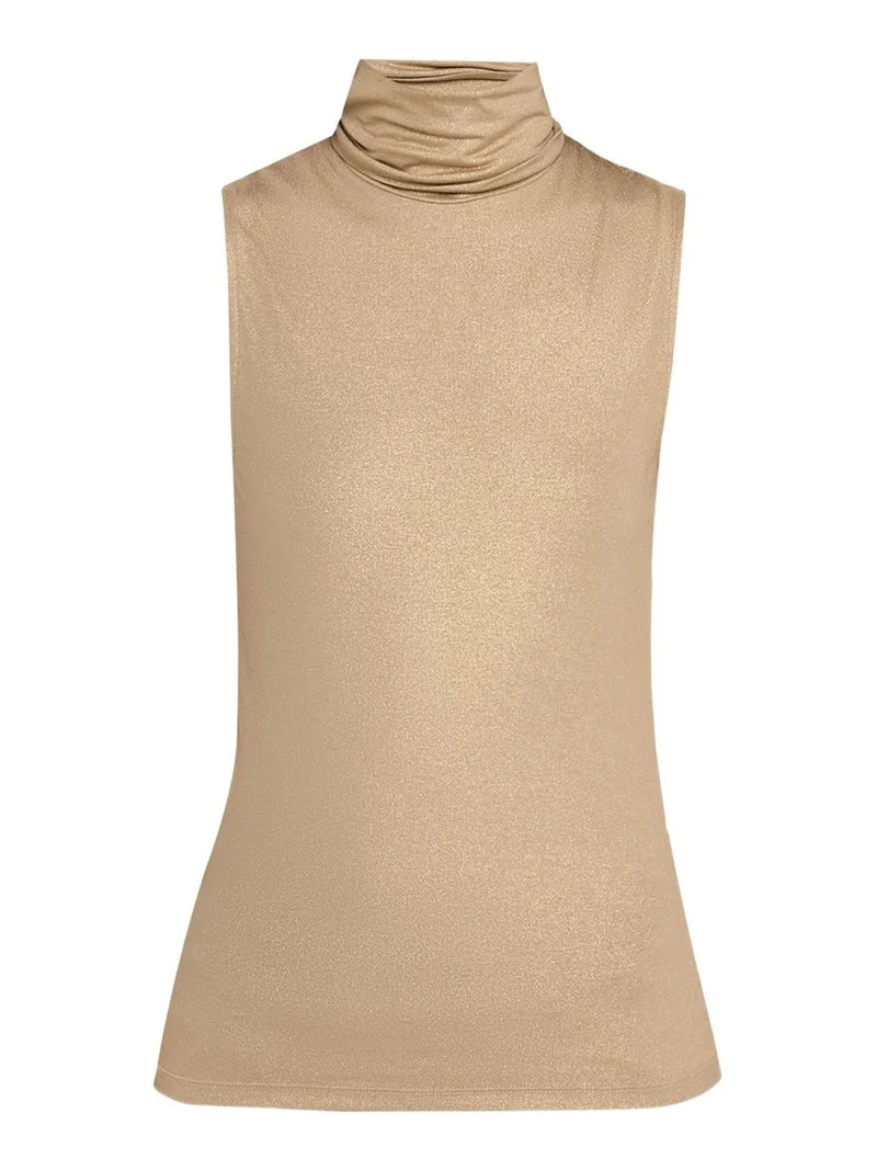 MAJESTIC FILATURES Soft Touch Shimmer Turtleneck Tank