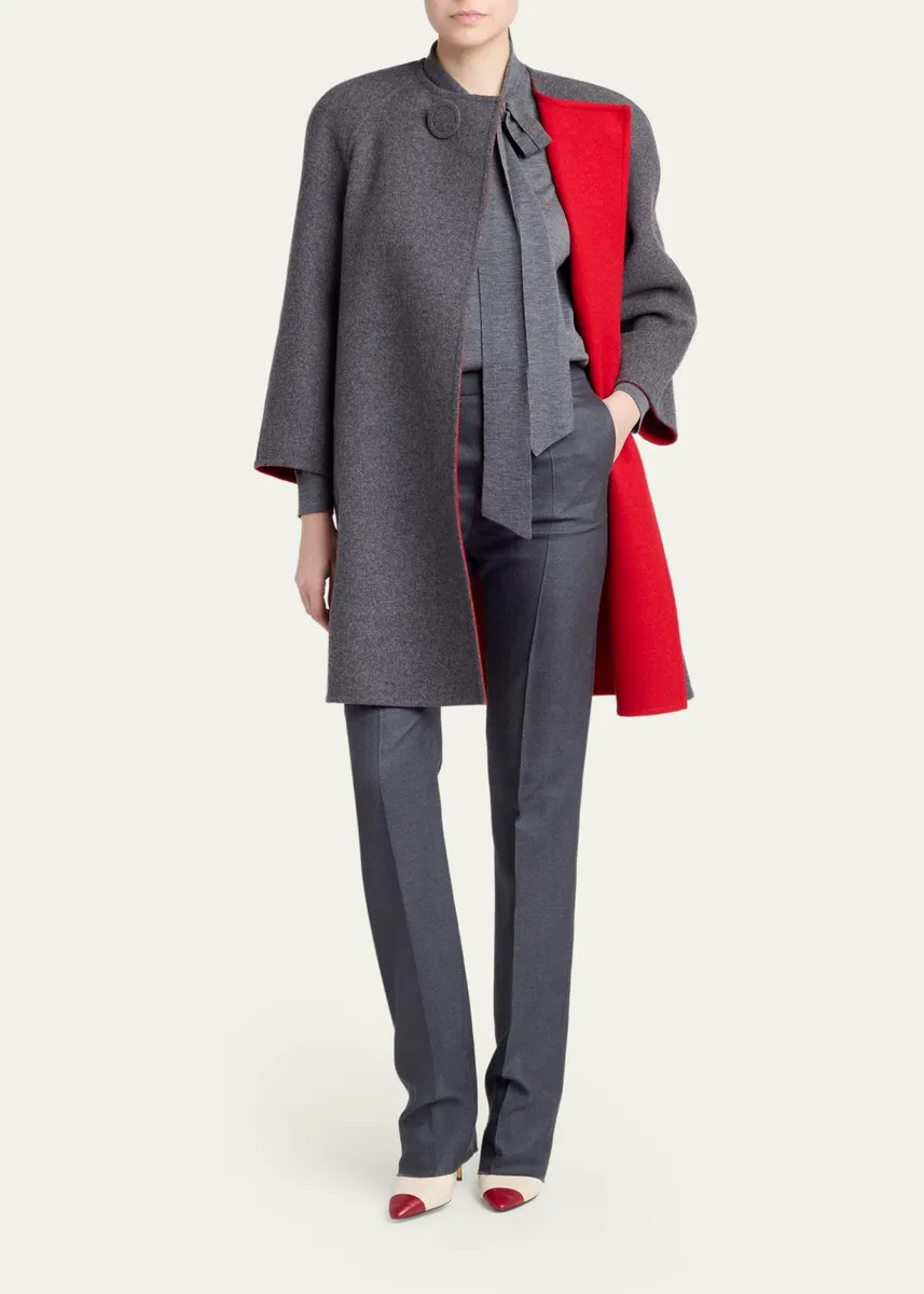 Valentino Garavani Belted Wool-Cashmere Wrap Coat | Thumbnail 2 Valentino Garavani Belted Wool-Cashmere Wrap Coat | Thumbnail 2