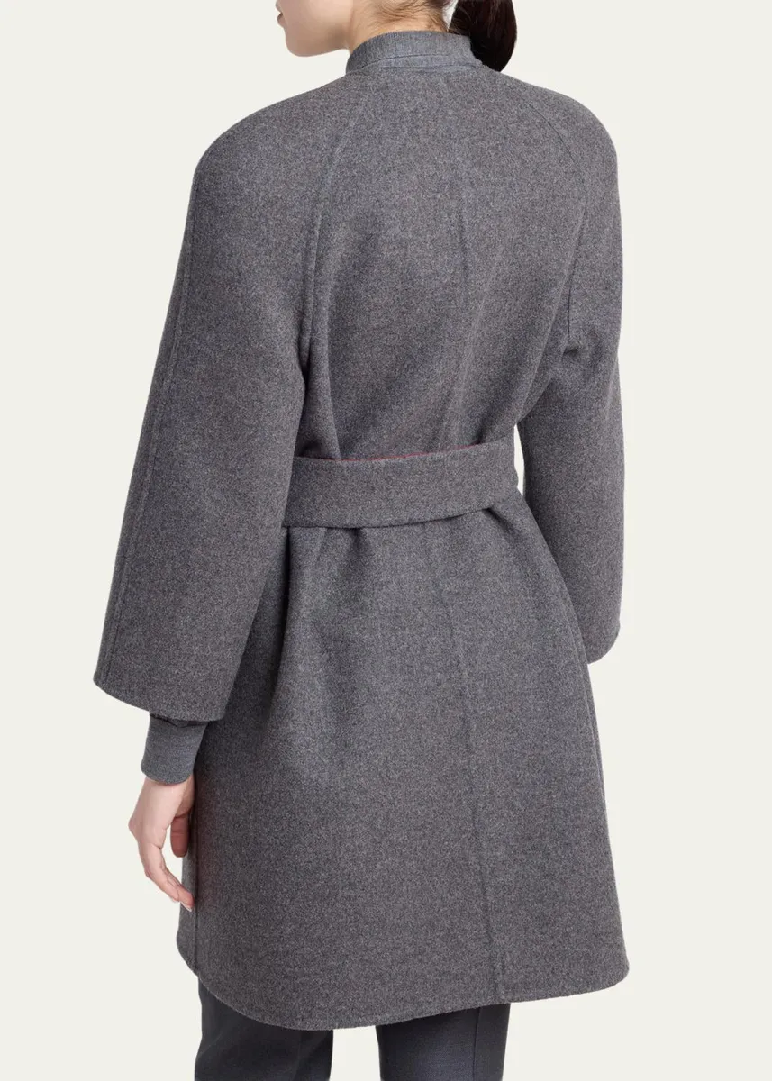 Valentino Garavani Belted Wool-Cashmere Wrap Coat | Thumbnail 3 Valentino Garavani Belted Wool-Cashmere Wrap Coat | Thumbnail 3