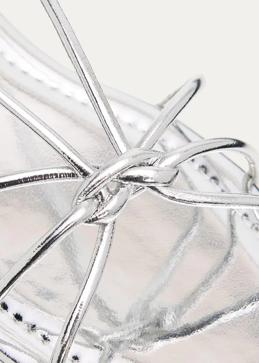 Loeffler Randall Karly Strappy Flat Metallic Leather Sandals | Thumbnail 3 Loeffler Randall Karly Strappy Flat Metallic Leather Sandals | Thumbnail 3