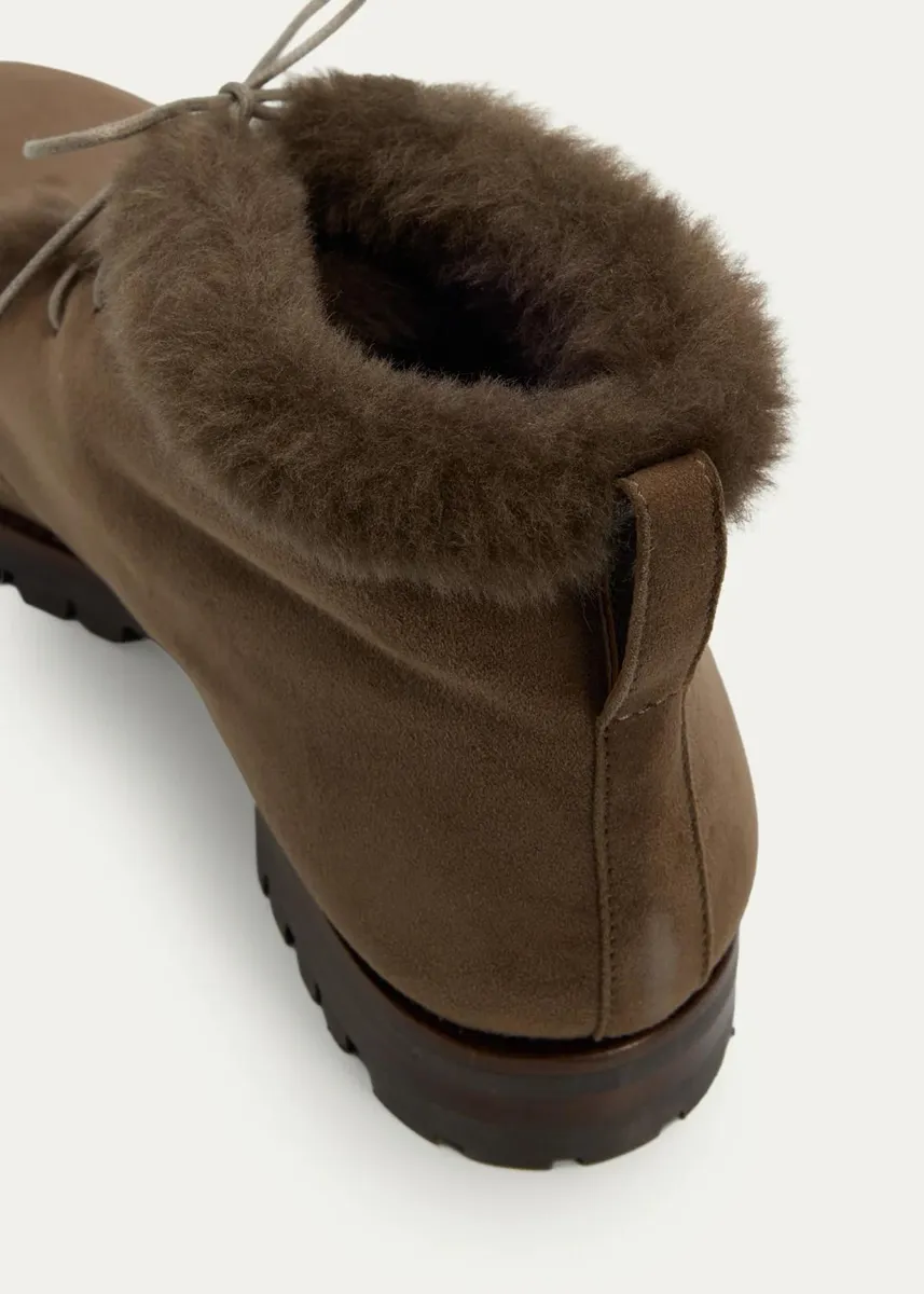 Manolo Blahnik Mircus Shearling-Lined Suede Ankle Boots | Thumbnail 3 Manolo Blahnik Mircus Shearling-Lined Suede Ankle Boots | Thumbnail 3