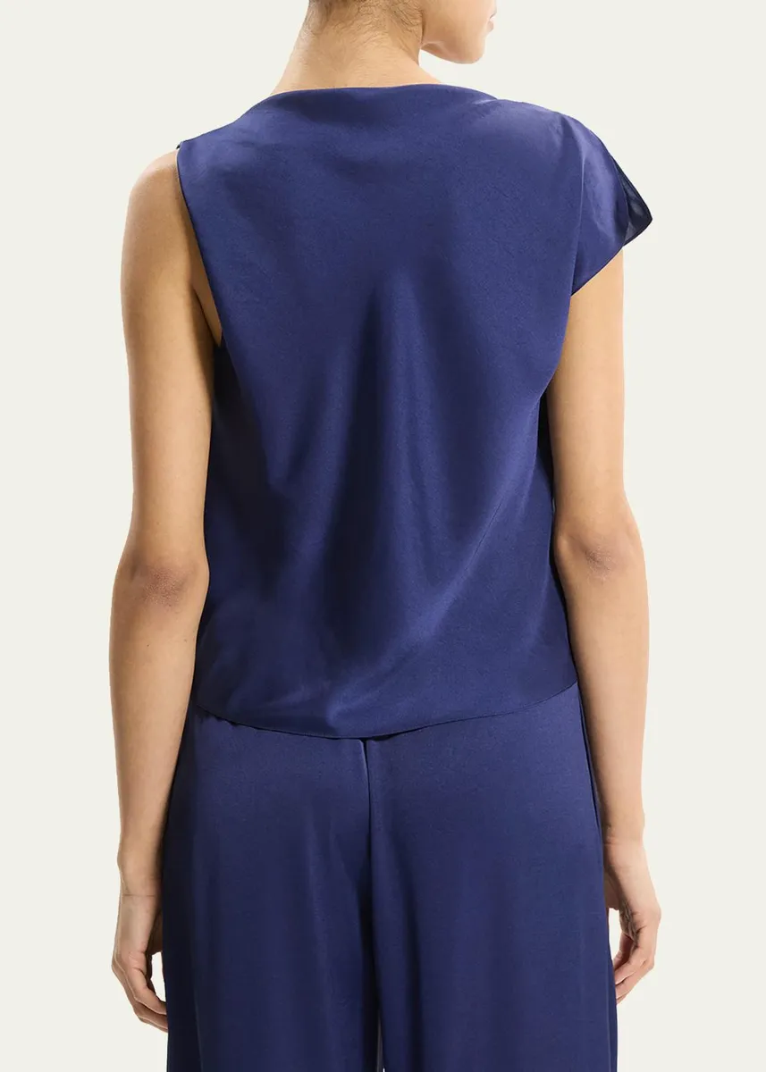 Theory Cowlneck Satin Blouse | Thumbnail 3 Theory Cowlneck Satin Blouse | Thumbnail 3