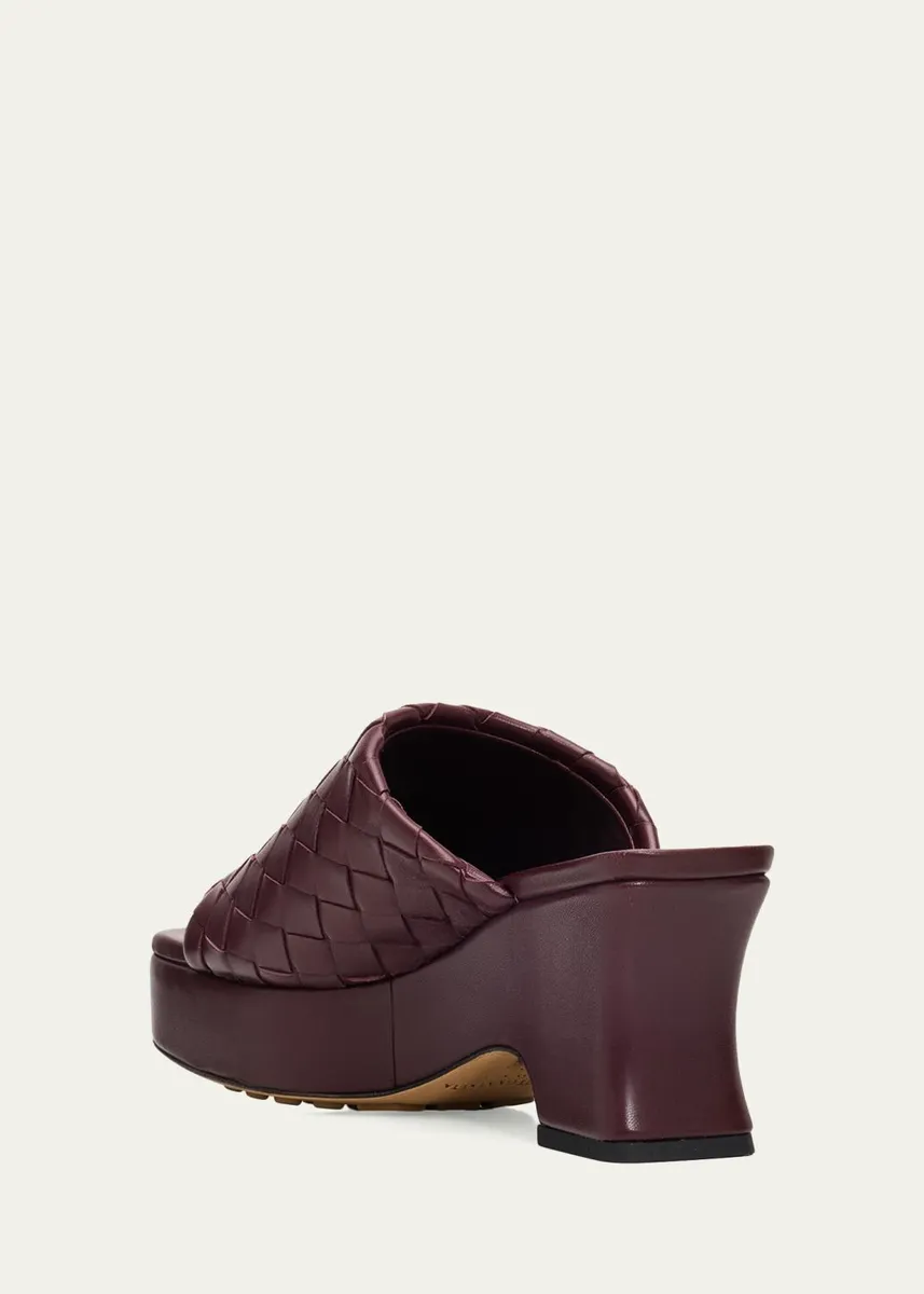 Bottega Veneta 70mm Rosita Intrecciato Leather Wedge Mules | Thumbnail 2 Bottega Veneta 70mm Rosita Intrecciato Leather Wedge Mules | Thumbnail 2
