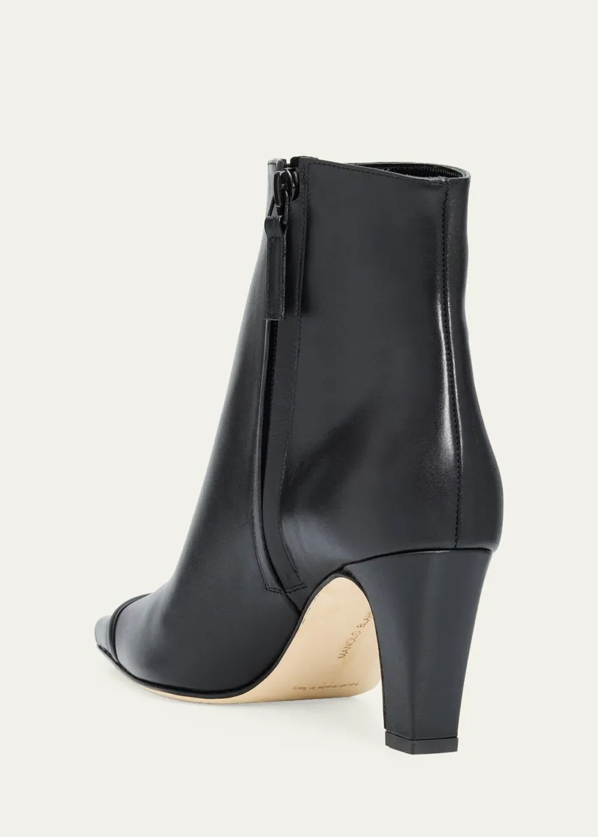 Manolo Blahnik Vivecal Leather Ankle Boots | Thumbnail 4