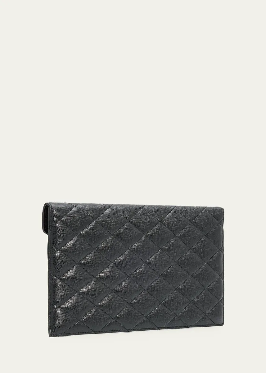Saint Laurent YSL Quilted Leather Pouch Bag | Thumbnail 3 Saint Laurent YSL Quilted Leather Pouch Bag | Thumbnail 3