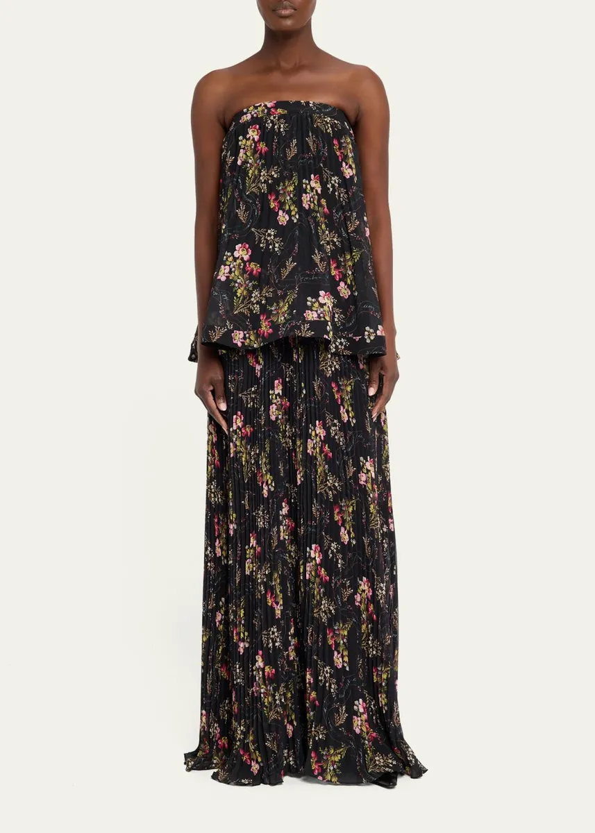 Cinq à Sept Love Letter Floral Strapless Maxi Dress | Thumbnail 2 Cinq à Sept Love Letter Floral Strapless Maxi Dress | Thumbnail 2
