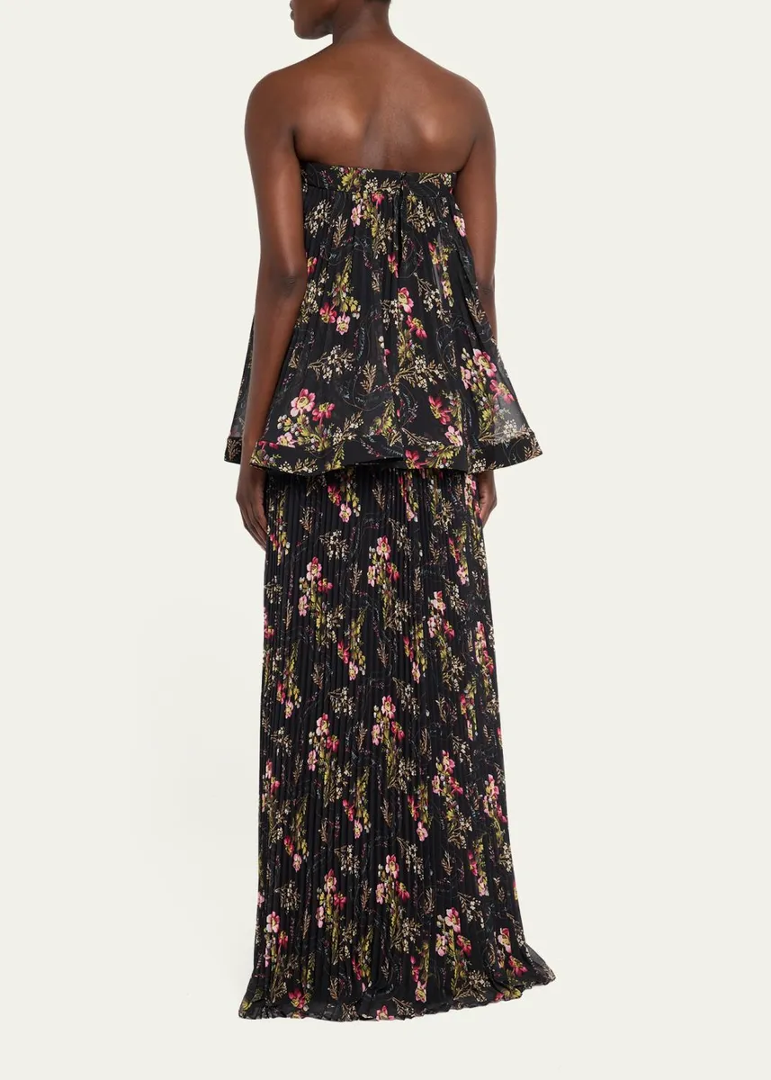 Cinq à Sept Love Letter Floral Strapless Maxi Dress | Thumbnail 3 Cinq à Sept Love Letter Floral Strapless Maxi Dress | Thumbnail 3