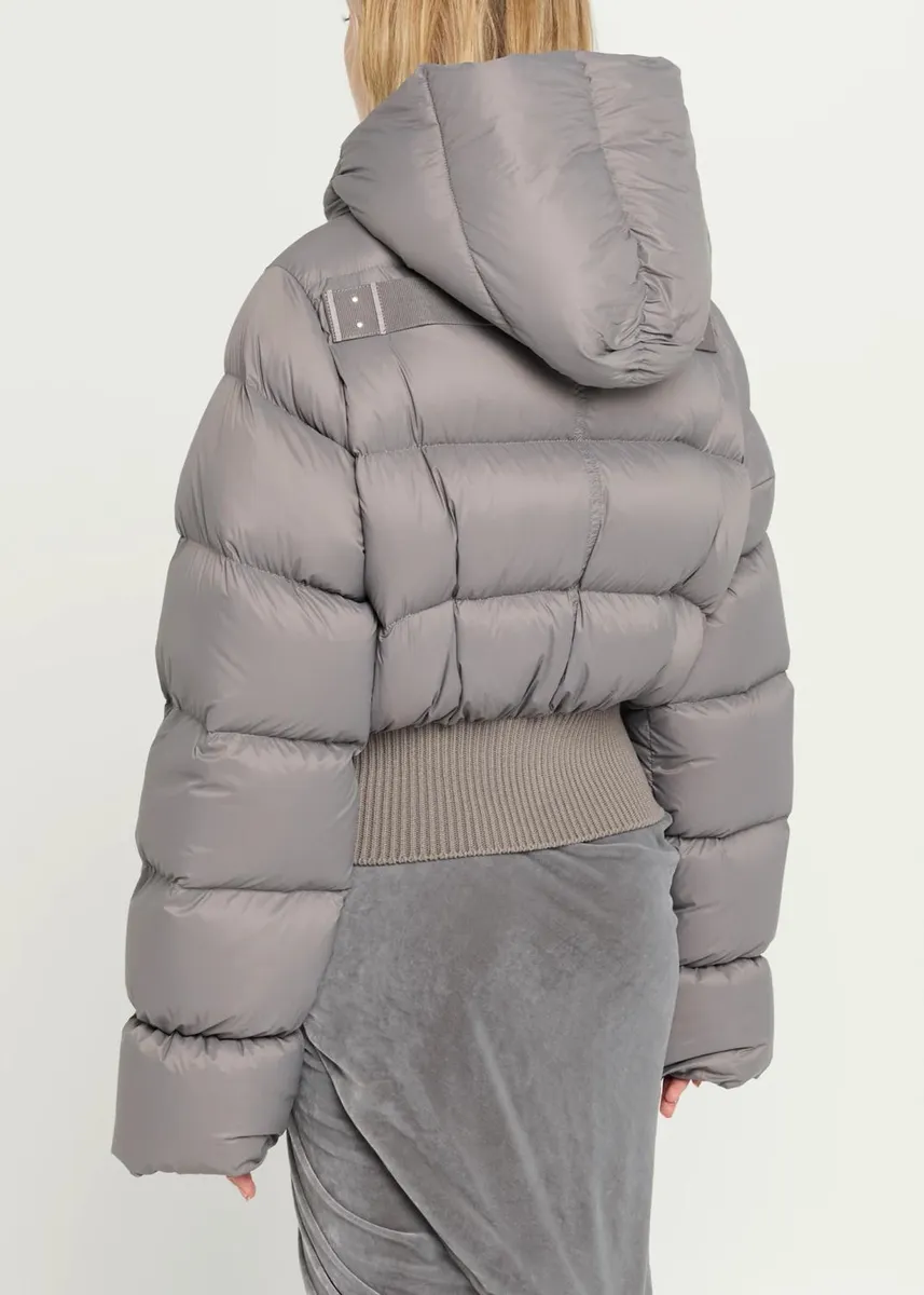 Rick Owens Down Hooded Crop Puffer Jacket | Thumbnail 3