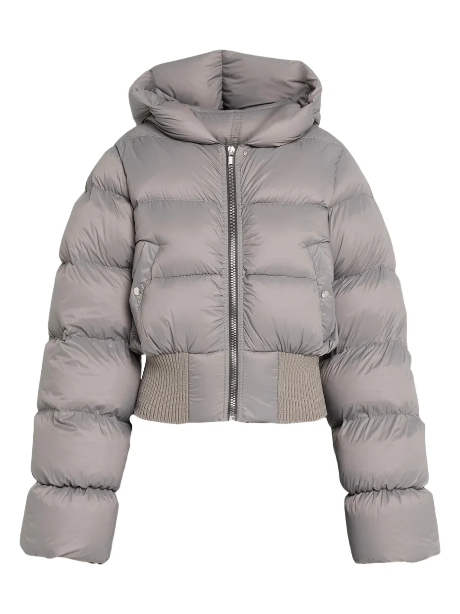 Rick Owens Down Hooded Crop Puffer Jacket