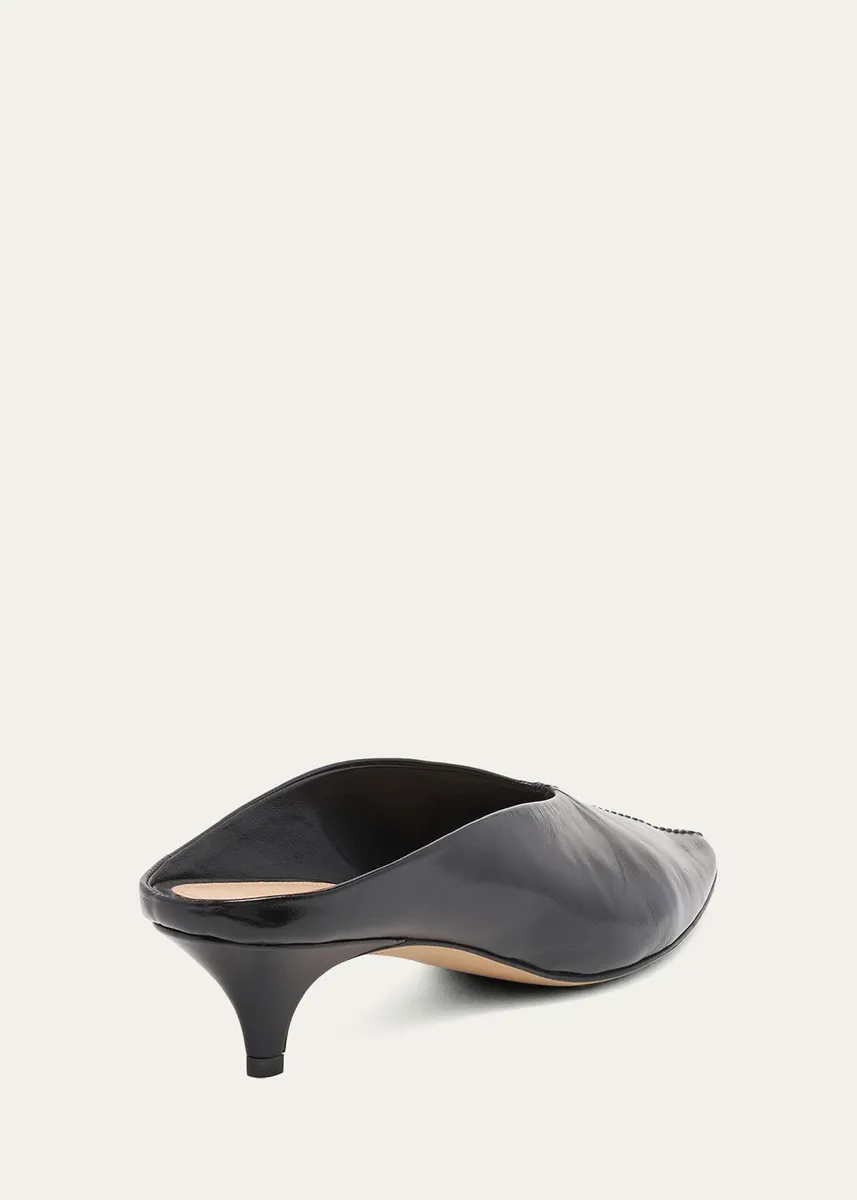 Bottega Veneta 40mm Vesta Nappa Leather Mule Pumps | Thumbnail 2