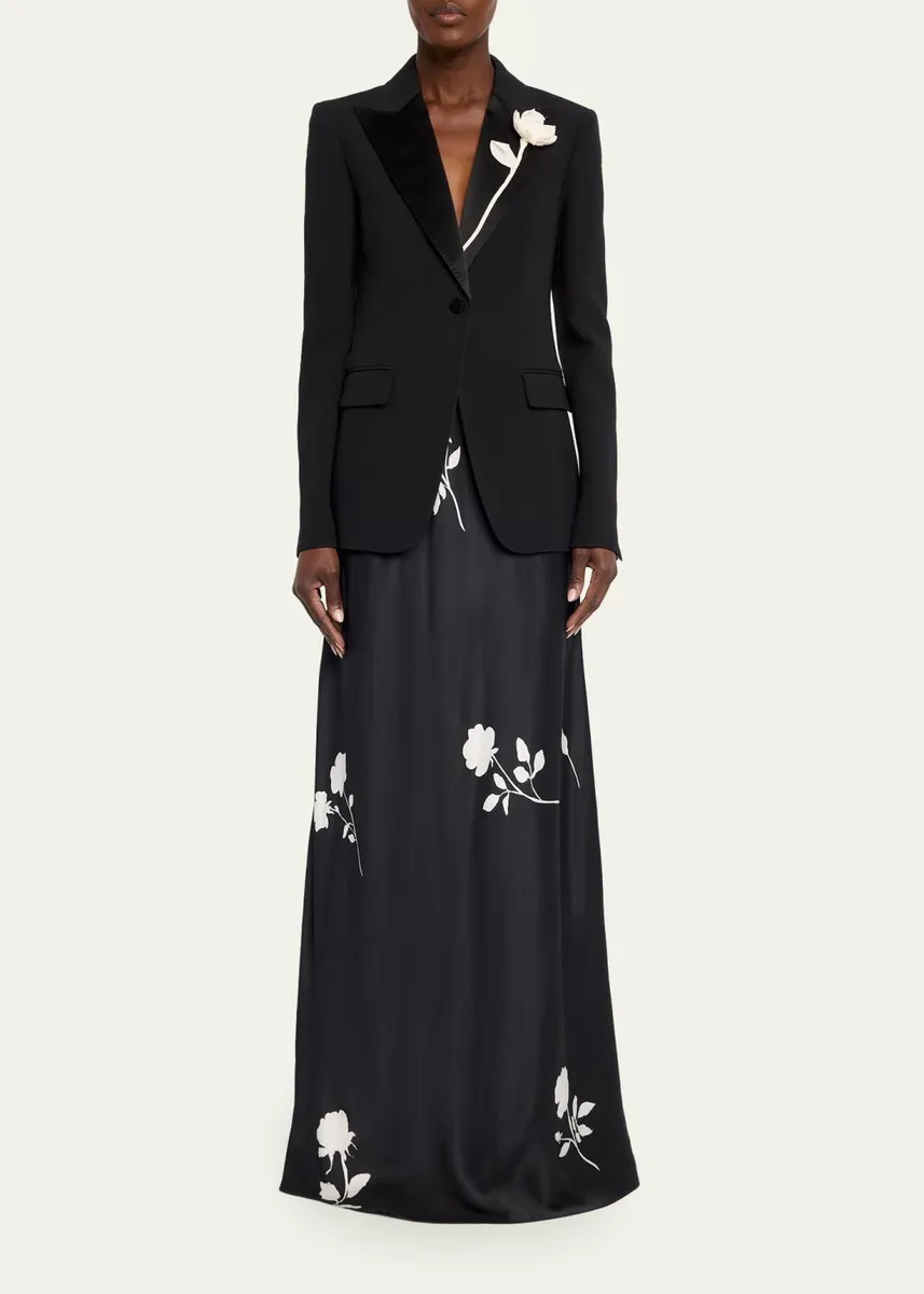 Lafayette 148 New York Floral Applique Peak-Lapel Blazer | Thumbnail 2 Lafayette 148 New York Floral Applique Peak-Lapel Blazer | Thumbnail 2