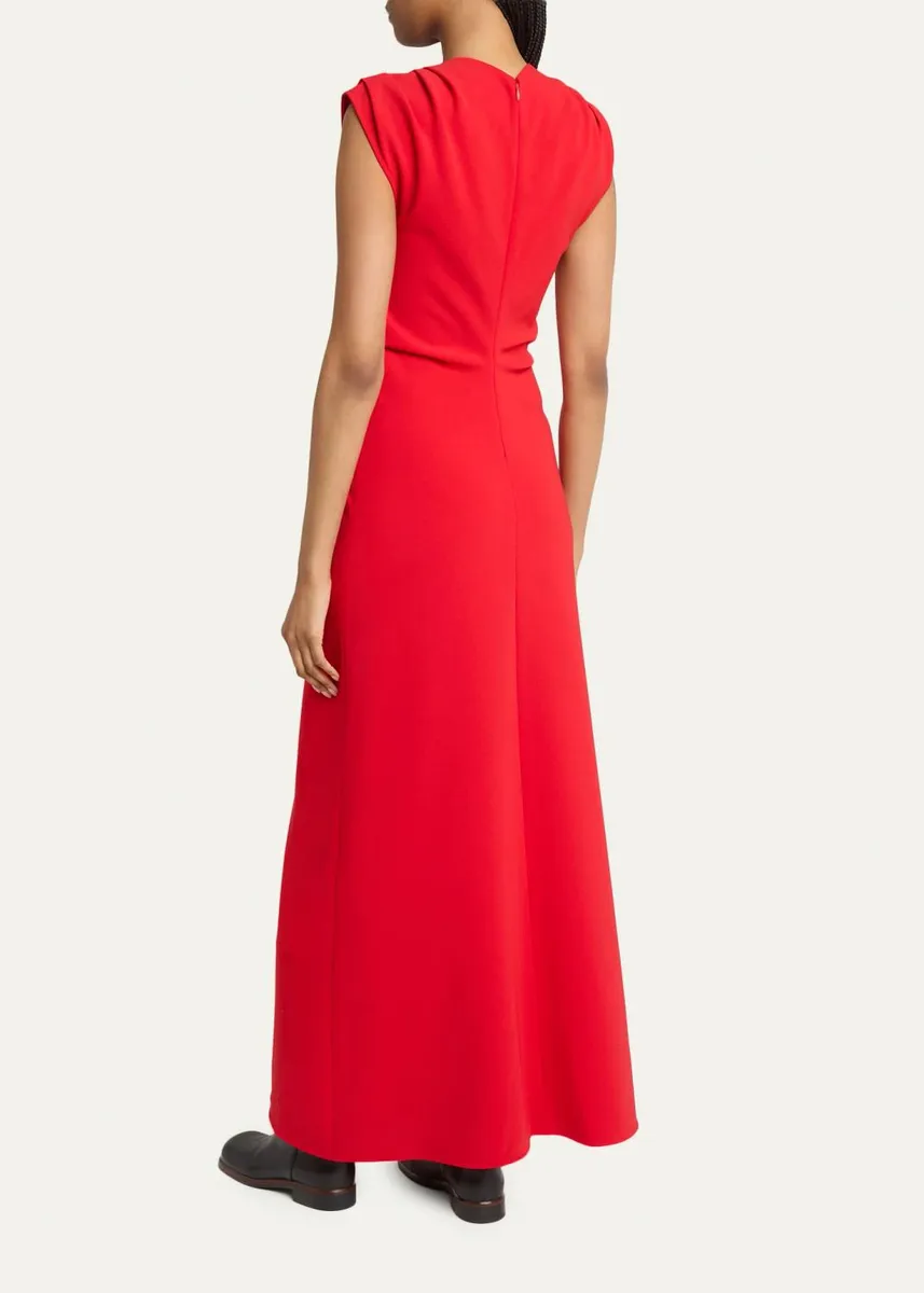 Proenza Schouler Geraldine Plunging Gathered-Shoulder Sleeveless Maxi Dress | Thumbnail 3 Proenza Schouler Geraldine Plunging Gathered-Shoulder Sleeveless Maxi Dress | Thumbnail 3
