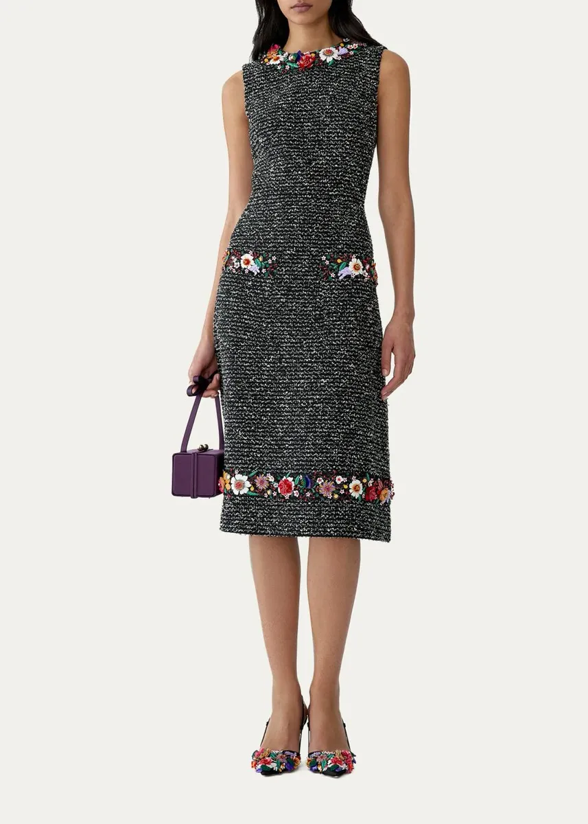 Carolina Herrera Floral Embroidered Sleeveless Dress | Thumbnail 2 Carolina Herrera Floral Embroidered Sleeveless Dress | Thumbnail 2