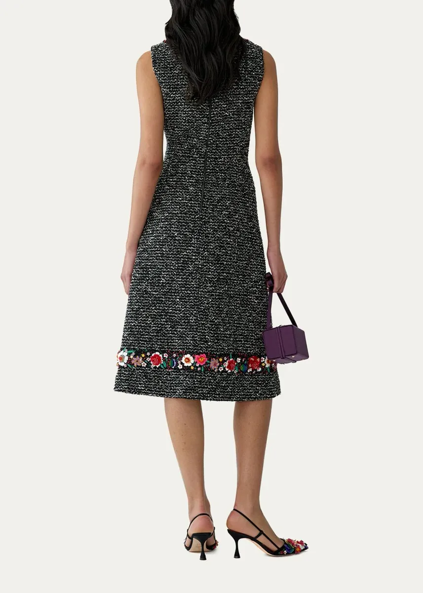Carolina Herrera Floral Embroidered Sleeveless Dress | Thumbnail 3 Carolina Herrera Floral Embroidered Sleeveless Dress | Thumbnail 3