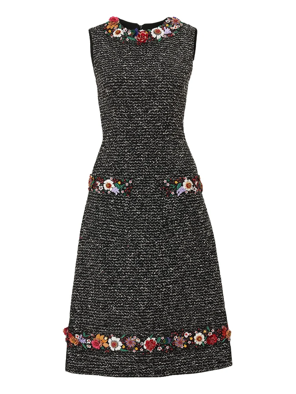 Floral Embroidered Sleeveless Dress