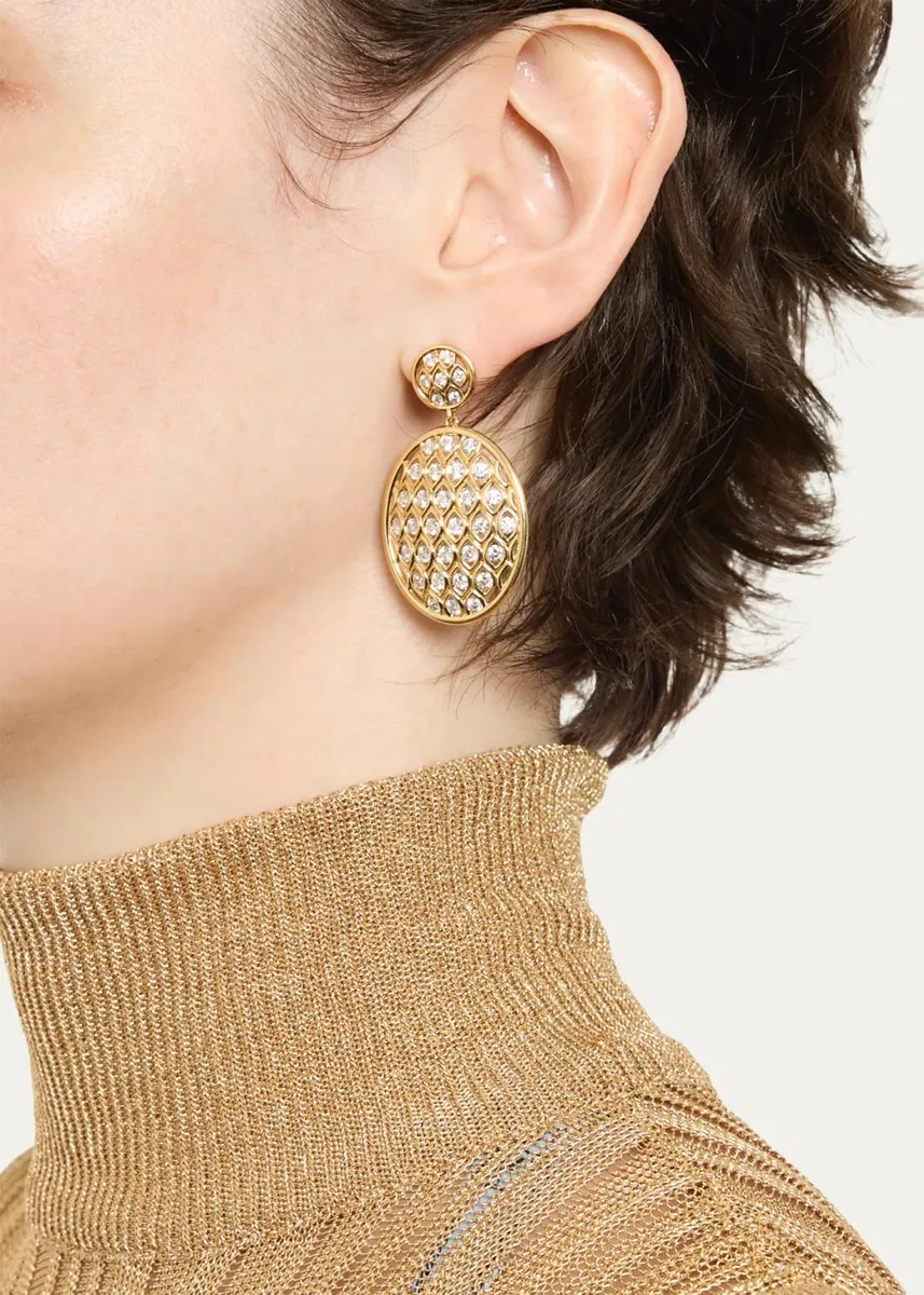 Jamie Wolf 18K Yellow Gold & 3.98 TCW Diamond Oval Drop Earrings | Thumbnail 2 Jamie Wolf 18K Yellow Gold & 3.98 TCW Diamond Oval Drop Earrings | Thumbnail 2