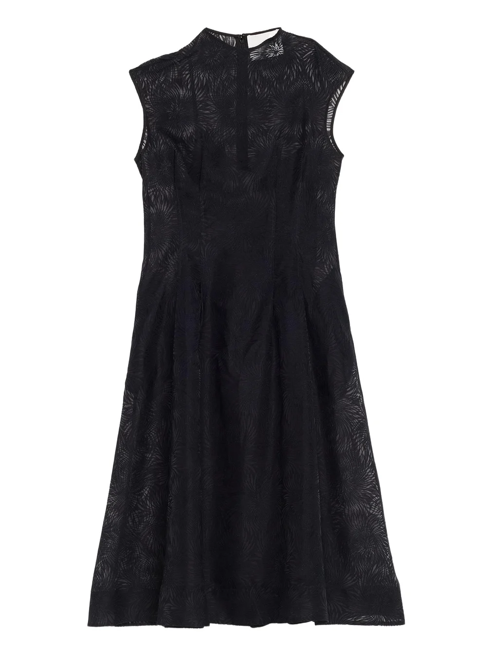 Sleeveless Organza Fil Coupé Midi Dress