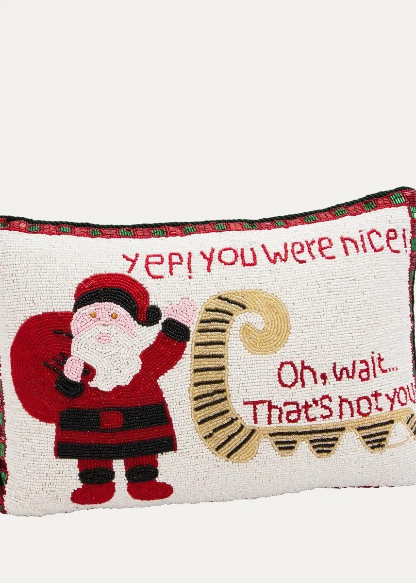 Sudha Pennathur Embellished Santa Pillow | Thumbnail 2 Sudha Pennathur Embellished Santa Pillow | Thumbnail 2