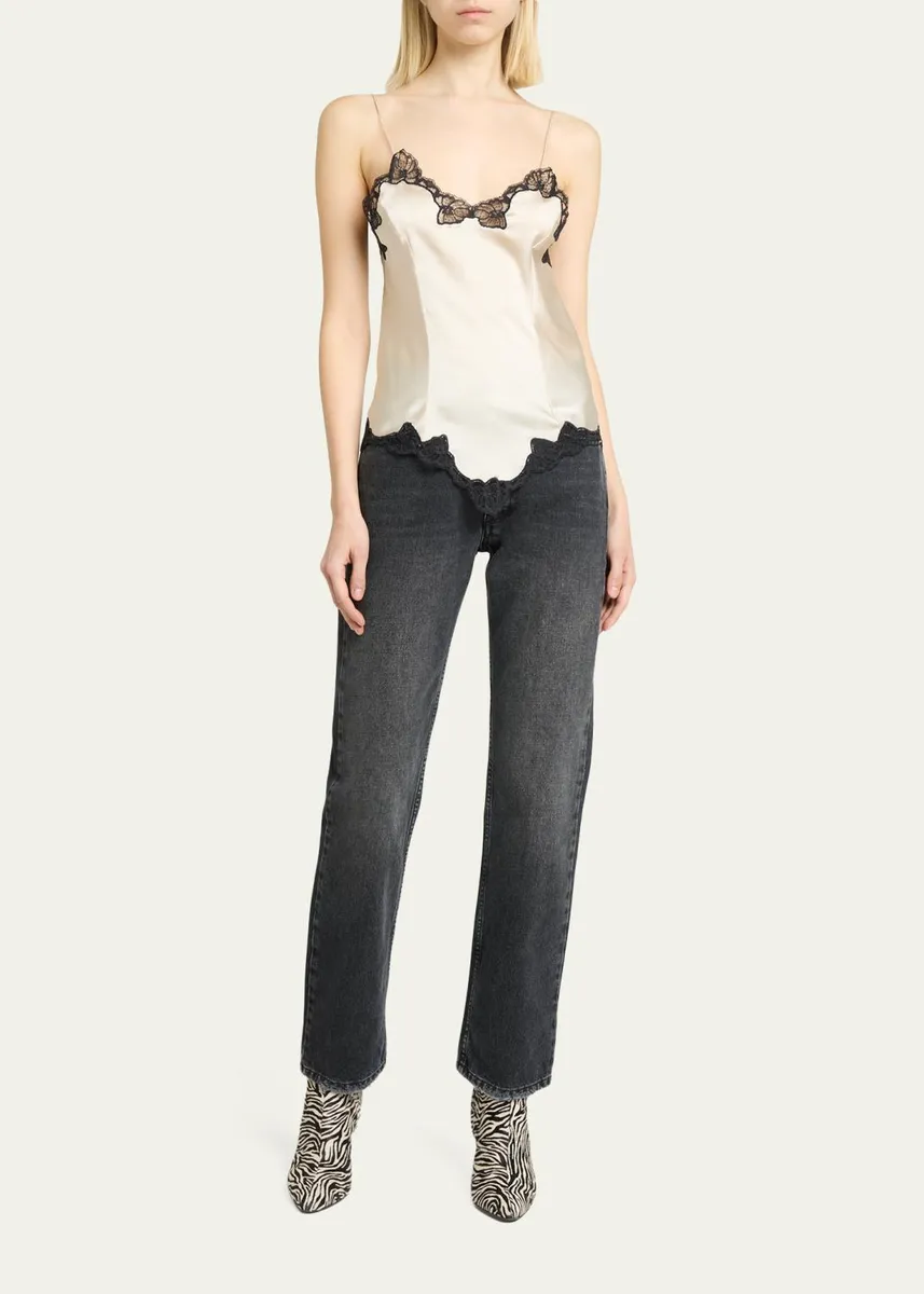 Isabel Marant Amael Lace-Trim Silk Cami Top | Thumbnail 2 Isabel Marant Amael Lace-Trim Silk Cami Top | Thumbnail 2