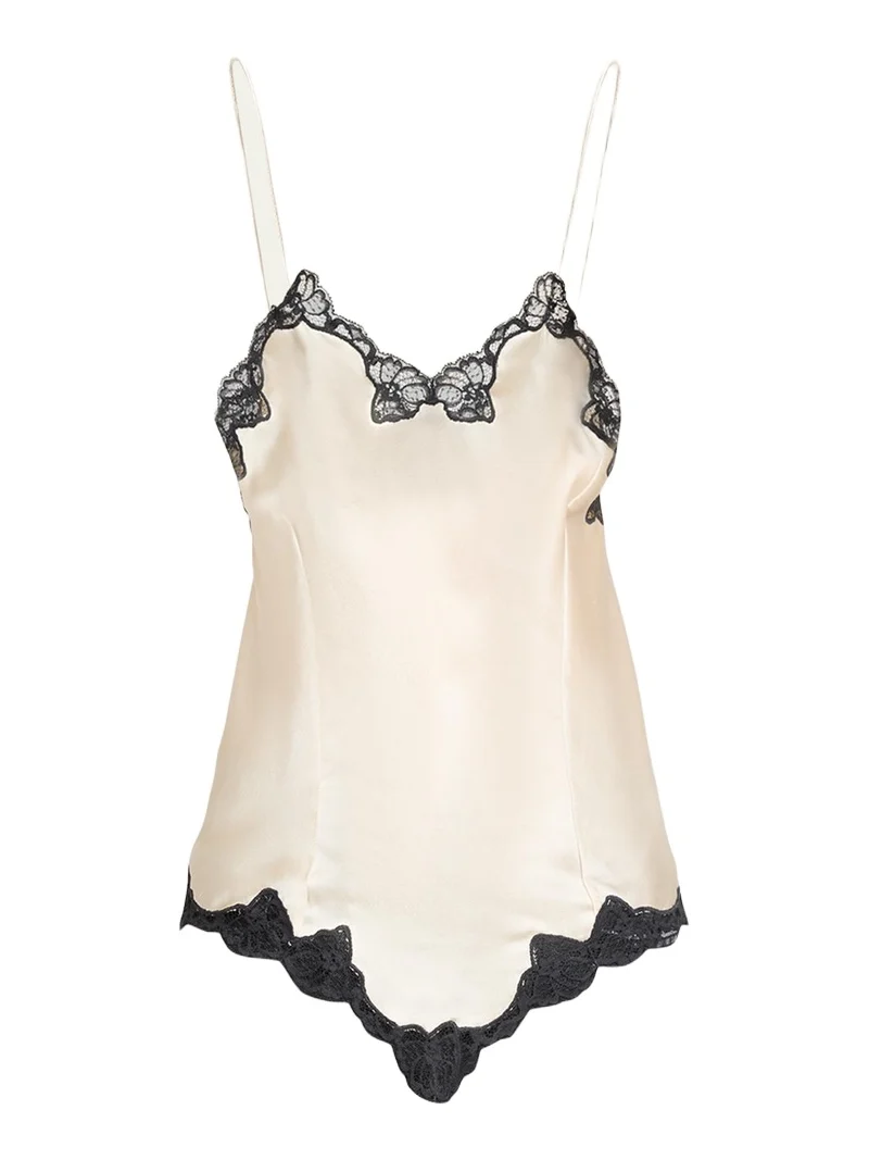Isabel Marant Amael Lace-Trim Silk Cami Top