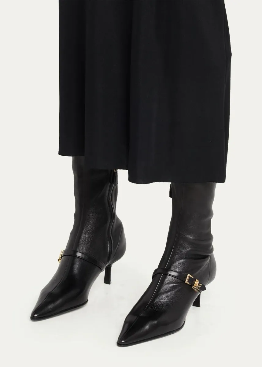 Prada 55mm Leather Knee-High Buckle Boots | Thumbnail 2