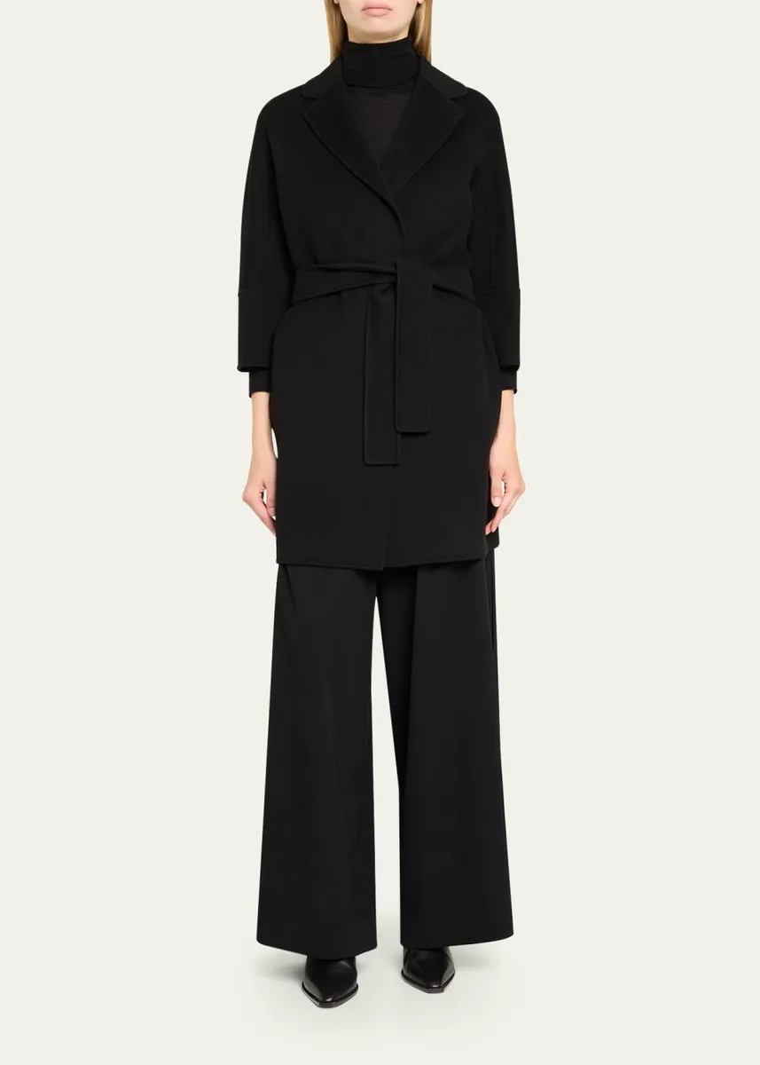Max Mara Arona 3/4-Sleeve Wool Wrap Coat | Thumbnail 2 Max Mara Arona 3/4-Sleeve Wool Wrap Coat | Thumbnail 2