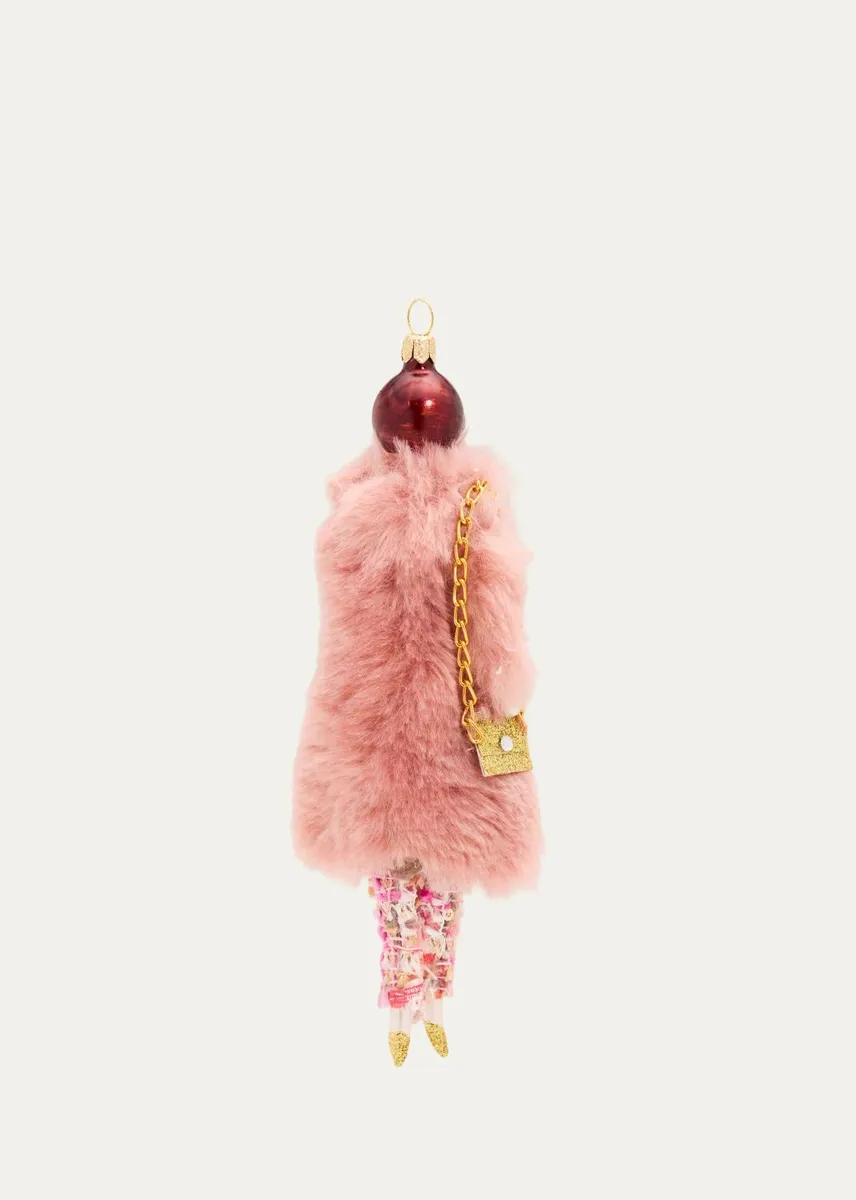 De Carlini Lady Faux-Fur & Glass Ornament | Thumbnail 2 De Carlini Lady Faux-Fur & Glass Ornament | Thumbnail 2