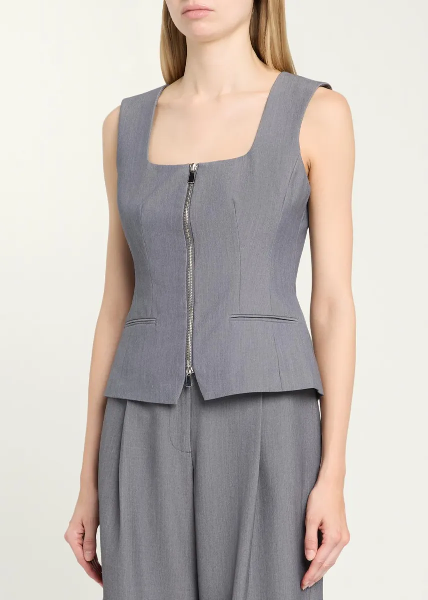 Toccin Yara Sleeveless Zip-Front Vest | Thumbnail 4 Toccin Yara Sleeveless Zip-Front Vest | Thumbnail 4
