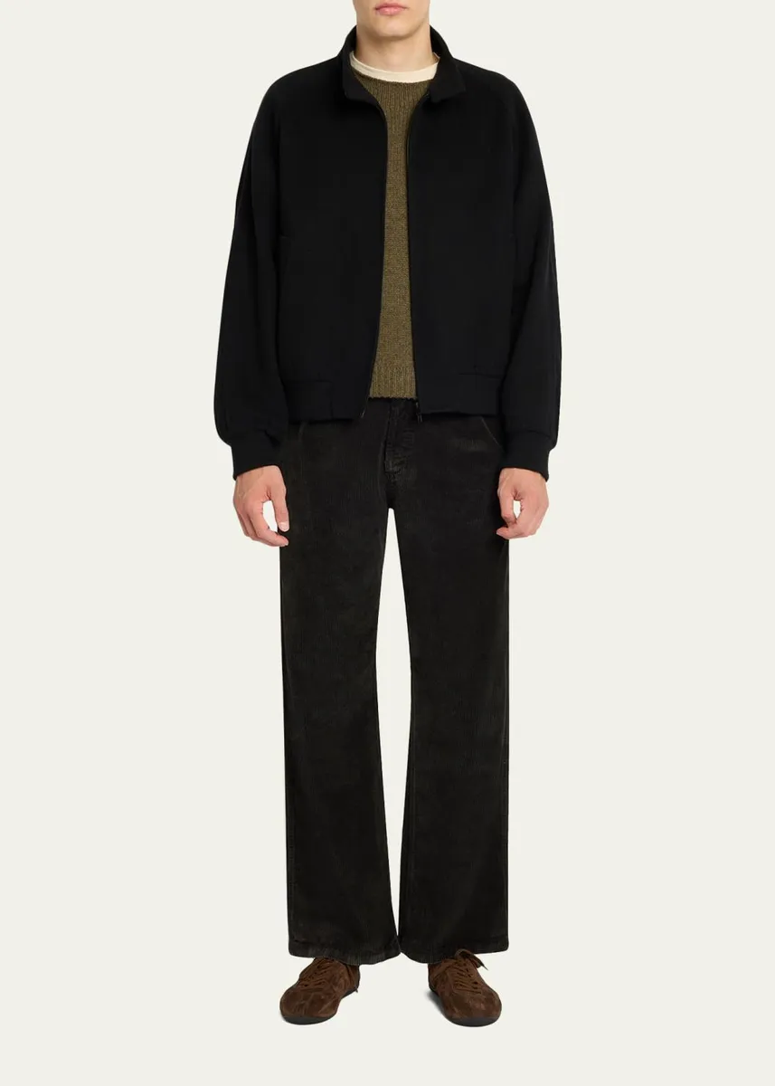 The Row Men's Paulo Mid-Rise Wide-Leg Corduroy Pants | Thumbnail 2 The Row Men's Paulo Mid-Rise Wide-Leg Corduroy Pants | Thumbnail 2