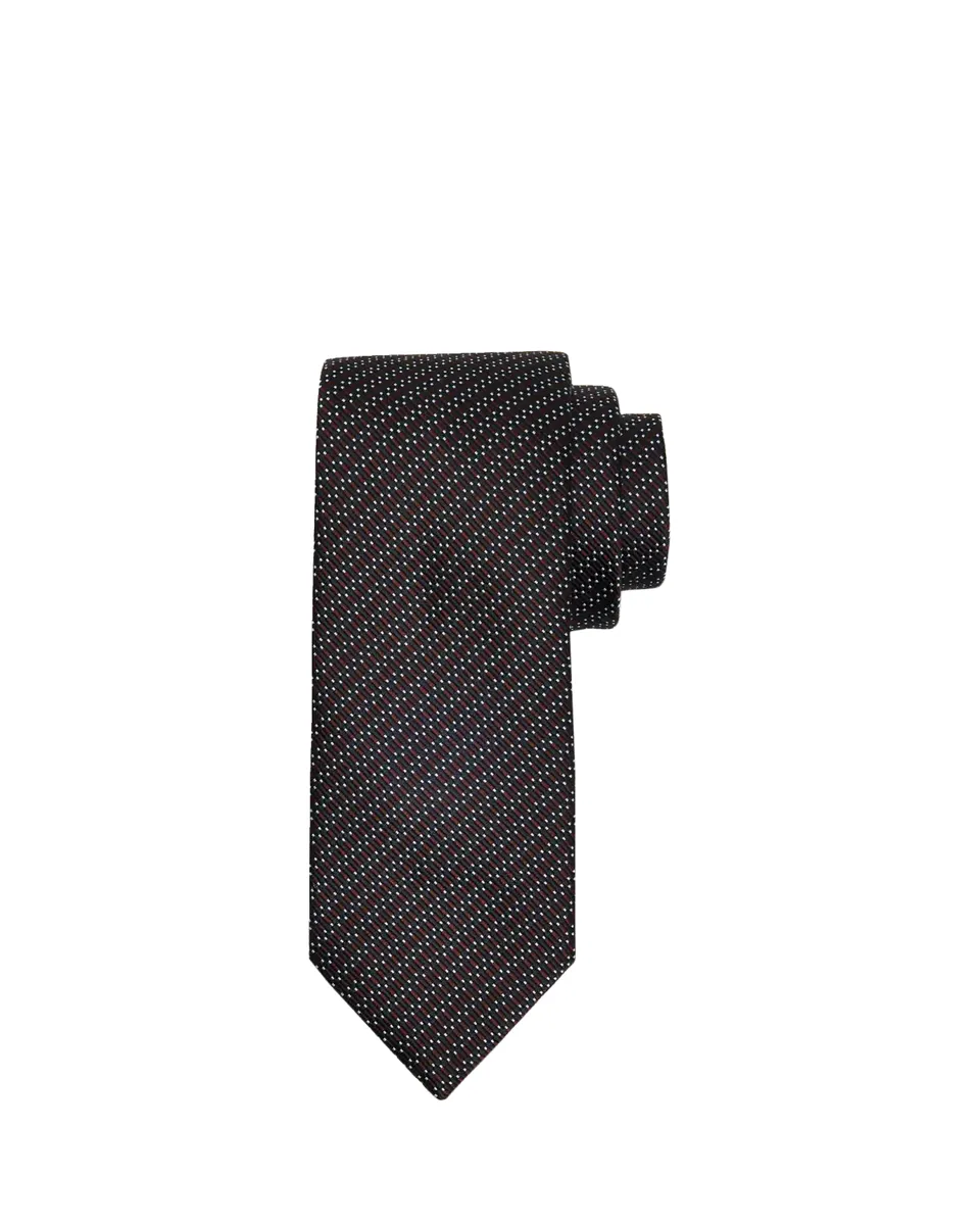 Brioni Men's Silk and Cotton Micro Jacquard Tie | Thumbnail 2 Brioni Men's Silk and Cotton Micro Jacquard Tie | Thumbnail 2