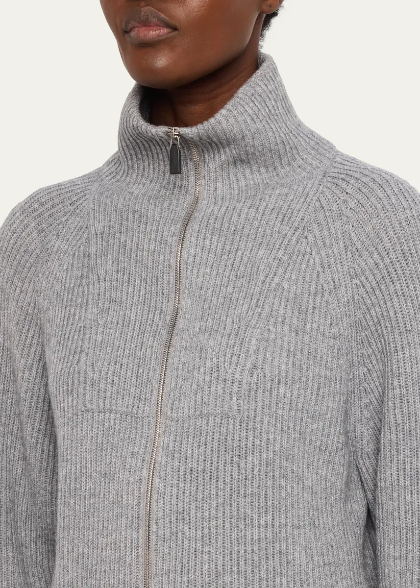 Lafayette 148 New York Zip-Front Rib Knit Cardigan | Thumbnail 5 Lafayette 148 New York Zip-Front Rib Knit Cardigan | Thumbnail 5