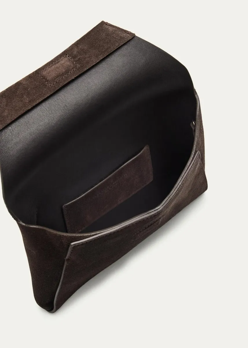 Brunello Cucinelli Suede Envelope Clutch Bag | Thumbnail 4 Brunello Cucinelli Suede Envelope Clutch Bag | Thumbnail 4