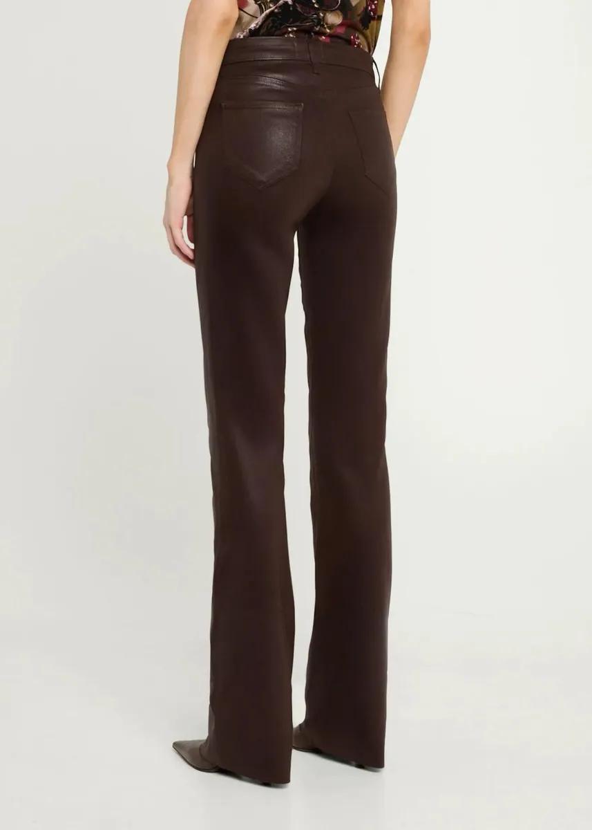L'Agence Ruth High-Rise Coated Straight Raw Hem Jeans | Thumbnail 3