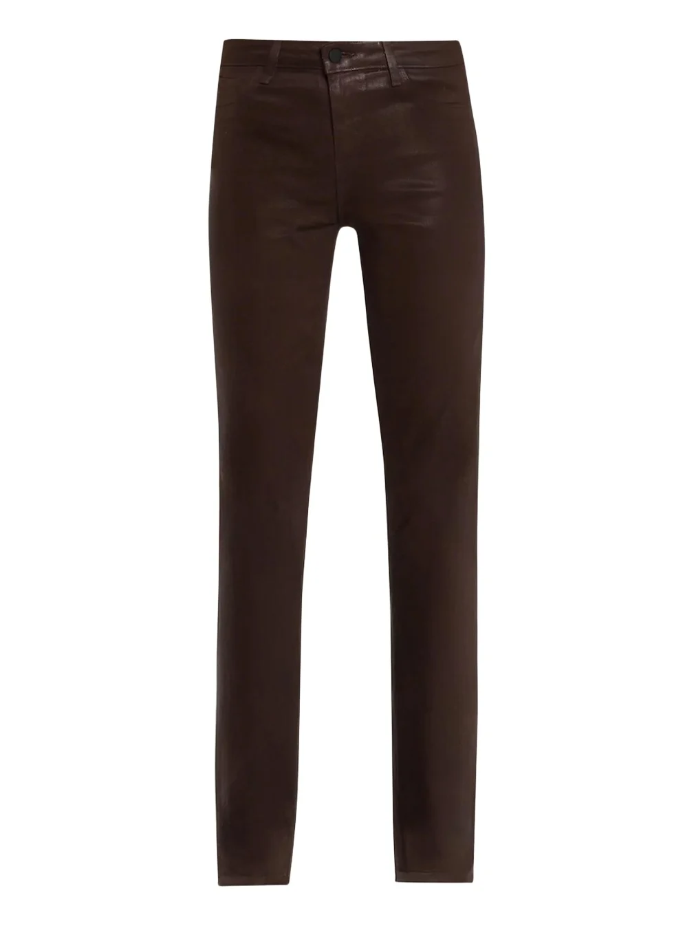 L'Agence Ruth High-Rise Coated Straight Raw Hem Jeans