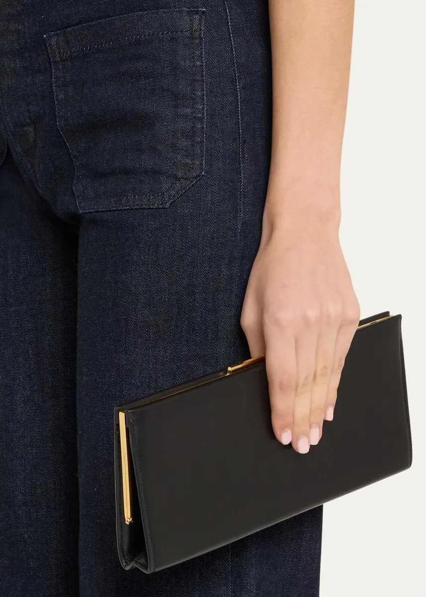 Nili Lotan Anjelica Smooth Leather Clutch Bag | Thumbnail 2
