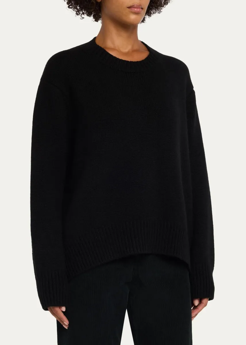 The Row Parth Cashmere Oversized Crewneck Sweater | Thumbnail 4 The Row Parth Cashmere Oversized Crewneck Sweater | Thumbnail 4