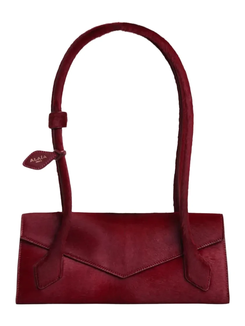 ALAÏA Le Teckel Small Calf Hair Flap Shoulder Bag